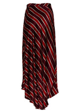 Acapulco Asymmetric Silk Midi Skirt