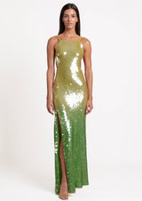 Adella Sequin Sleeveless Open Back Maxi Dress