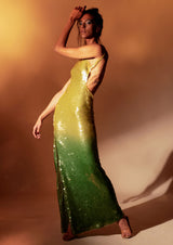 Adella Sequin Sleeveless Open Back Maxi Dress