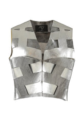 Aiden Cropped Leather Vest