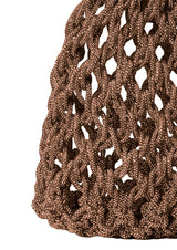Ambra Ring-Handle Crystal Woven Handbag