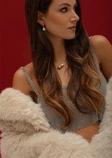 Baroque Mini Hoops Gold Pearl Earrings4