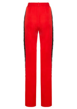 Beaded Fringe Gabardine Trousers