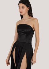 Crescent Satin Corset Top