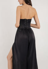 Crescent Satin Corset Top