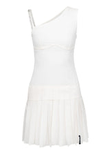 Crystal Asymmetric Silk Mini Dress