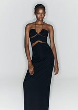 Cut-Out Heavyweight Crepe Maxi Dress