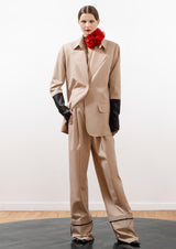 Detachable Collar Cotton-Mix Jacket