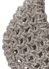 Diamond Crystal-Studded Woven Handbag