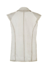 Ebony Laser Cut-Out Leather Vest
