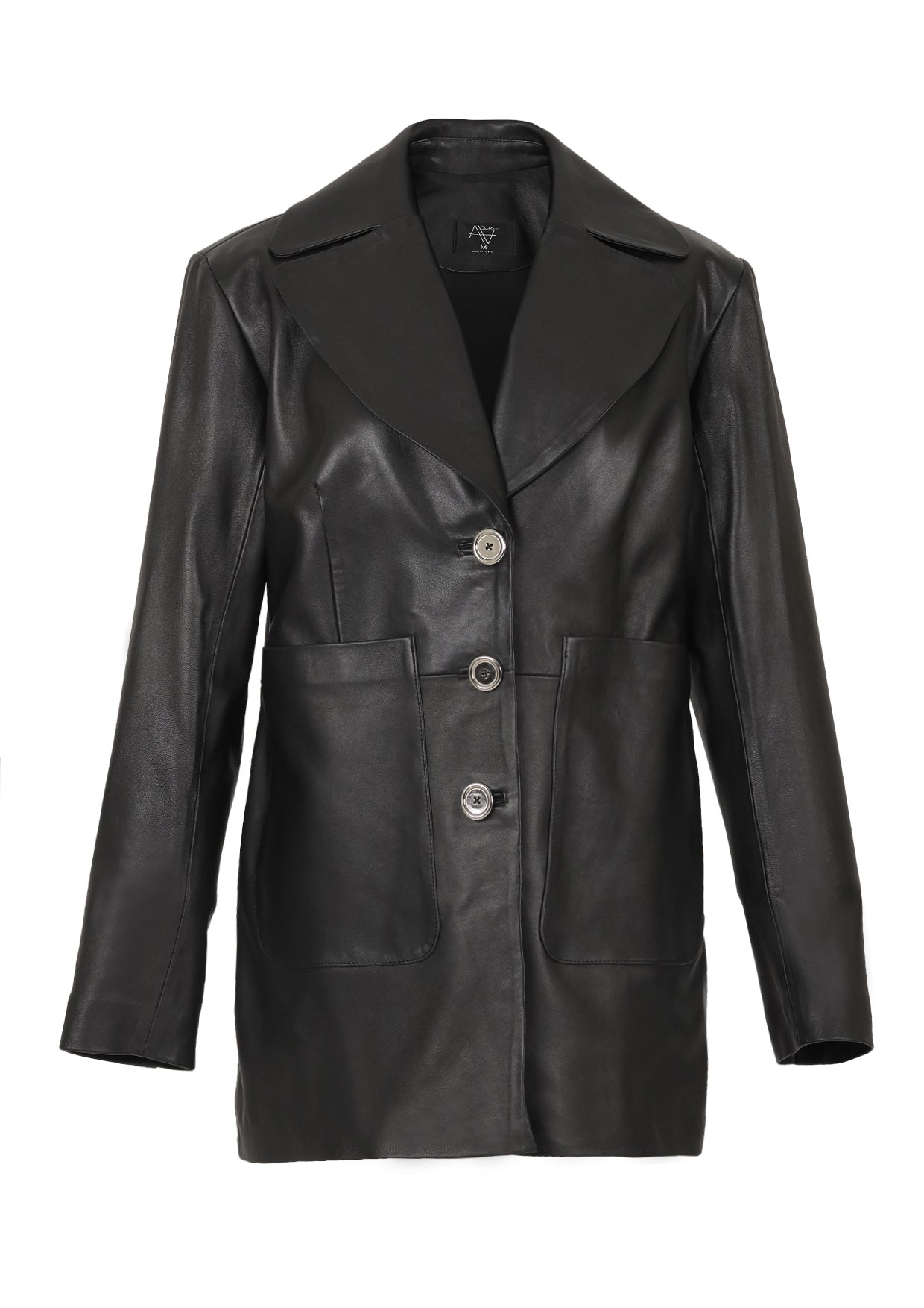 Double A - Ezra Collared Leather Blazer – MADAMVOYAGE Double A - Ezra Collared Leather Blazer – MADAMVOYAGE