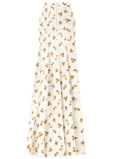 Flared Cotton Maxi Skirt