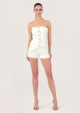 Gold Thread Tweed Shorts