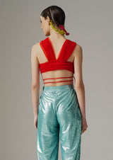 Hand-Draped Asymmetrical Crop Top