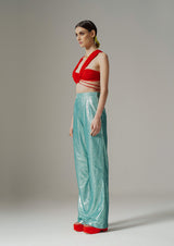 Hand-Draped Asymmetrical Crop Top