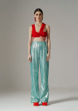 Hand-Draped Asymmetrical Crop Top