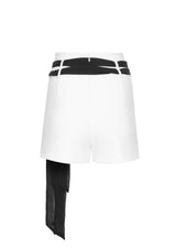 High-Rise Belted Cotton Shorts