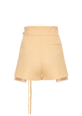 High-Rise Ribbon Cotton Shorts