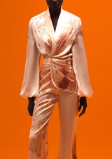 Kimono Sleeve Belted Blouse