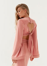 La Musa - Heart Cut-Out Satin Love Set