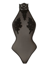 La Musa - Transparent Mesh Lace Bodysuit