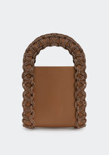 Layla Rectangular Crystal-Studded Woven Handle Handbag
