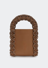 Layla Rectangular Crystal-Studded Woven Handle Handbag