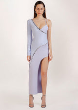 Leila Asymmetric Crystal Gown