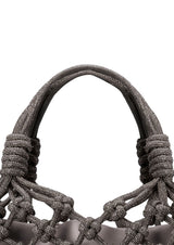 Lola Baguette Crystal-Studded Woven Handbag