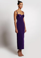 Maïa Sweetheart Satin Ankle-Length Dress