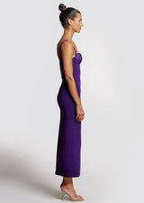 Maïa Sweetheart Satin Ankle-Length Dress