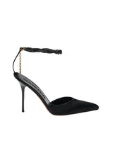 Mila Crystal-Studded Strap Stiletto Heel