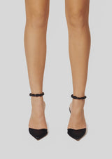 Mila Crystal-Studded Strap Stiletto Heel
