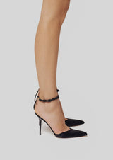 Mila Crystal-Studded Strap Stiletto Heel