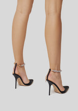 Mila Crystal-Studded Strap Stiletto Heel