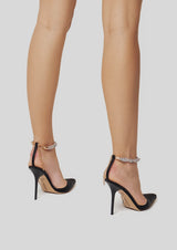 Mila Crystal-Studded Strap Stiletto Heel