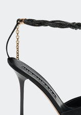 Mila Crystal-Studded Strap Stiletto Heel