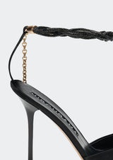 Mila Crystal-Studded Strap Stiletto Heel