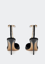 Mila Crystal-Studded Strap Stiletto Heel