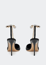Mila Crystal-Studded Strap Stiletto Heel