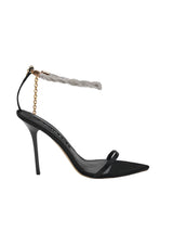 Sandra Crystal-Studded Strap Heeled Sandals