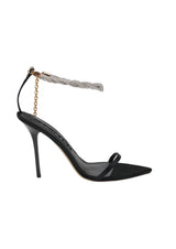 Sandra Crystal-Studded Strap Heeled Sandals