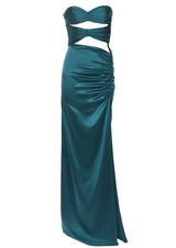 Sirena Cut-Out Silk Maxi Dress