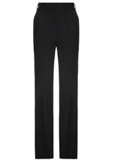 Straight-Leg Cotton-Mix Trousers
