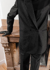 Textured Vegan Leather Trousers