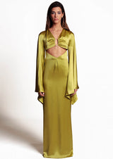 Thalia Bell Sleeve Cut-Out Maxi Dress