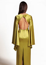 Thalia Bell Sleeve Cut-Out Maxi Dress