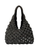 Vannifique Crystal-Studded Woven Handbag