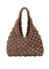Vannifique Crystal-Studded Woven Handbag