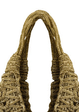 Vannifique Crystal-Studded Woven Handbag